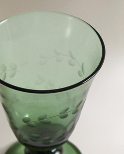 ZARA HOME РОЖДЕСТВЕНСКИЙ БОКАЛ ДЛЯ ВИНА, ЗЕЛЕНЫЙ