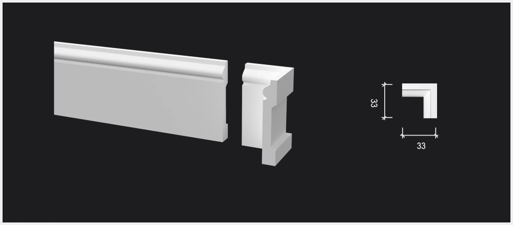 Комплектующий элемент DD005/U1 для плинтуса - внутренний угол