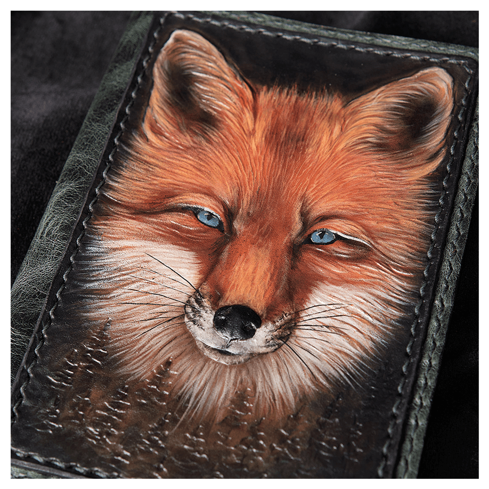 Кожаная обложка на паспорт «Лисичка»
