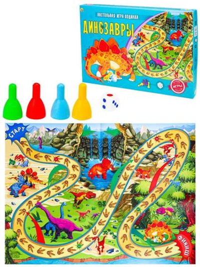Игра-ходилка "Динозавры" (Арт. ИН-9943)