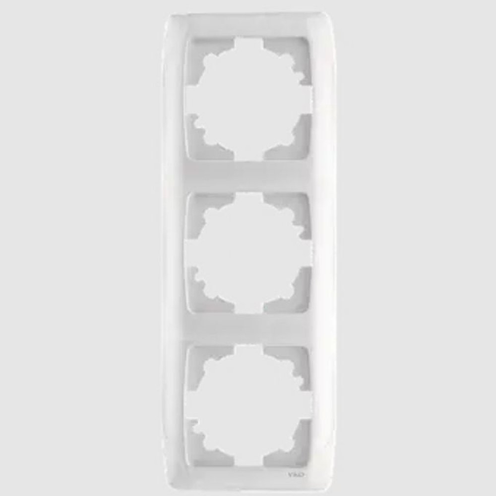 Рамка 3-я вертикальная белый Viko Carmen