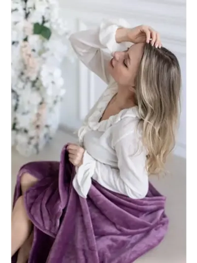 Плед-покрывало домашний 200х220 для дивана и кровати