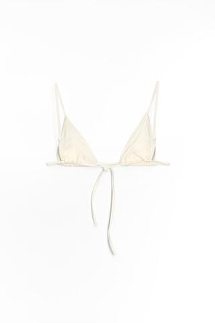 ZARA ТОП БИКИНИ С ТРЕУГОЛЬНЫМИ ЧАШЕЧКАМИ, ЭКРЮ