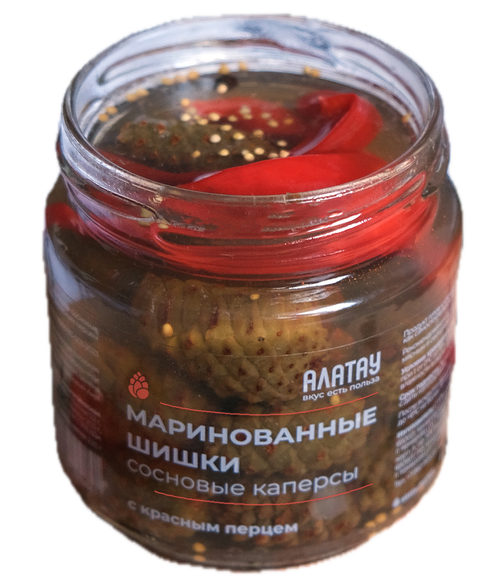 КАПЕРСЫ ИЗ СОСНОВОЙ ШИШКИ С КРАСНЫМ ПЕРЦЕМ 220 г