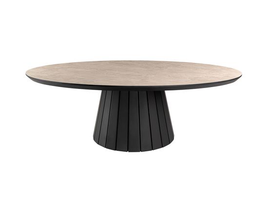 Koria Приставной столик цвет каменный/черный