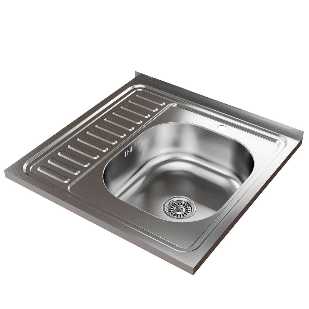 Мойка 60х60 (0,6) прав вып 3 1/2 MIXLINE 16см с сифоном ДЕКОР