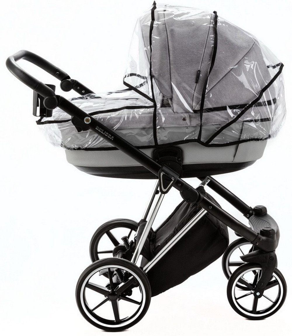 Детская коляска Adamex Belissa Special Edition 3 в 1 B-PS586 (СВ.СЕР ХРОМ.РАМ)