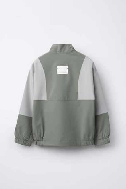 ZARA ТОЛСТОВКА ИЗ ВЫСОКОТЕХНОЛОГИЧНОЙ ТКАНИ С МОЛНИЕЙ, СВЕТЛО-ЗЕЛЕНЫЙ