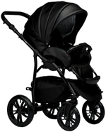 Детская коляска Indigo Indigo Special New 3 в 1 с автокреслом Avionaut Cosmo Beige Is03 черная кожа
