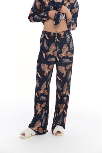 Шелковые брюки с совами