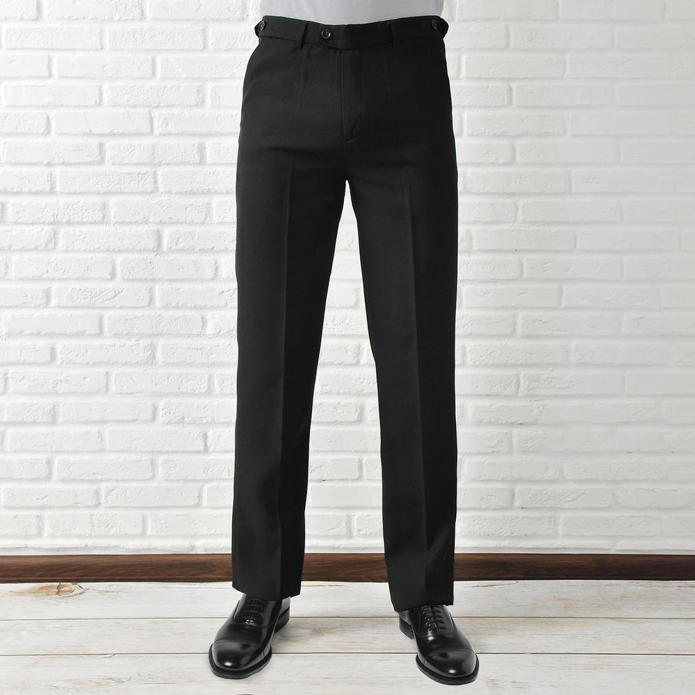 Брюки "Классика", черные, школьные 12 лет, р.160/42 (ВАЙТ КОТТОН)