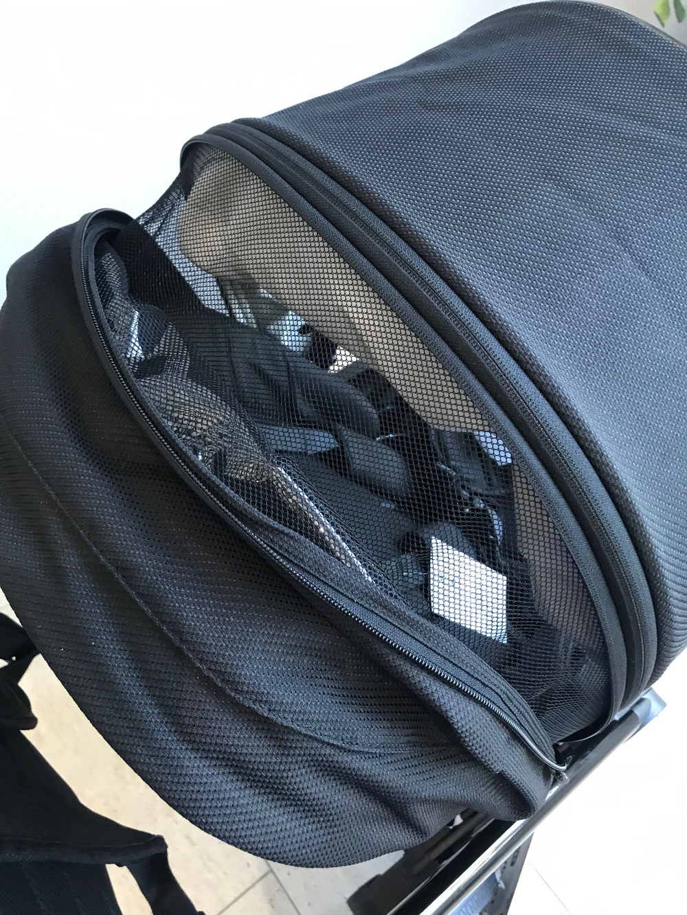 Коляска детская Peppy Monaco 2 в 1 Royal black (черный), рама черный глянец