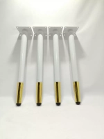 Ножки мебельные белые с золотом 400мм/4шт