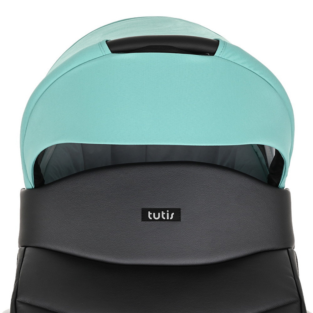 Детская коляска Tutis Novo Reflective 3 в 1 1142236 Кожа Antracite Metalic/Mint