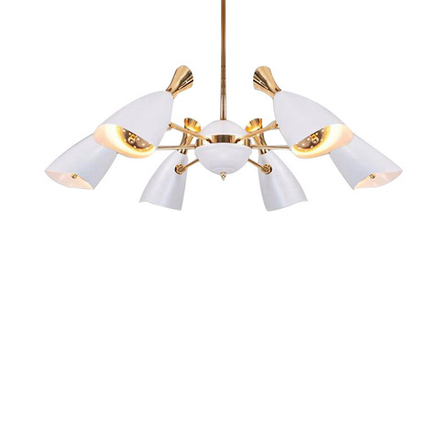 Ceiling design lamp  Duke by Delightfull (6 lampshades,  White)
