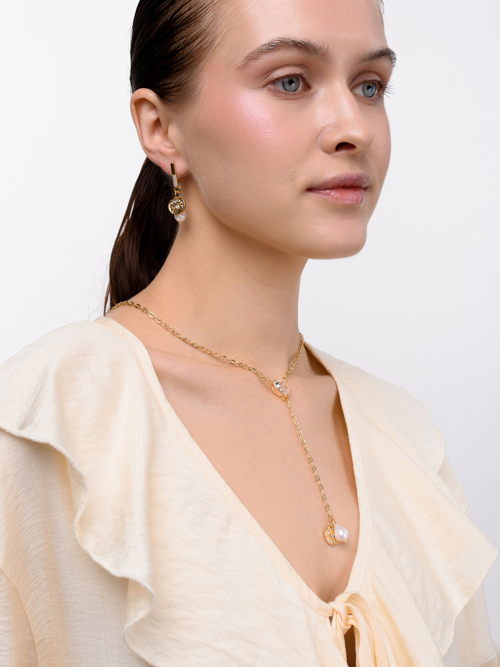 Серьги "Eye royal" Gold