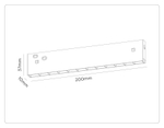 GL2335 BK черный IP20 10W 3CCT 3000/4200/6400K 48V 200*10*37
