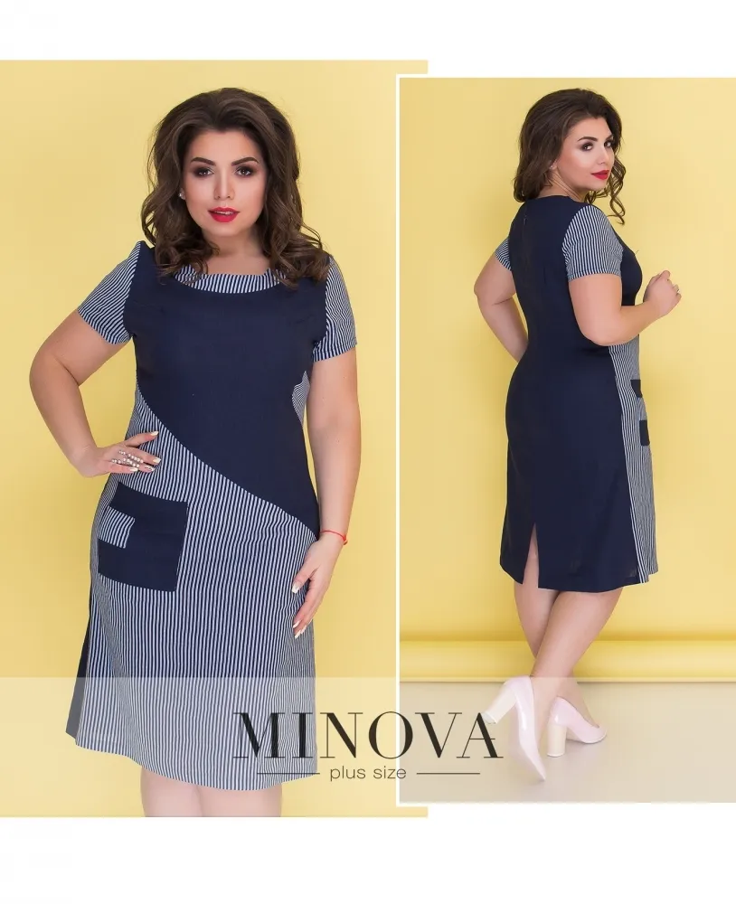 Платье 00278-синий Minova