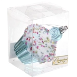 Елочная игрушка «Сладкая пироженка» 7*7*9,5 см, Голубой