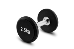 Гантельный ряд. Гантели круглые PU. 2,5-25 кг