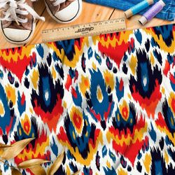 Ткань премиум дюспо этнические мотивы