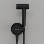 Гигиенический душ Sancos Atom со смесителем, цвет черный матовый