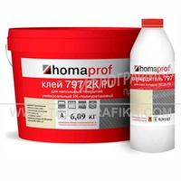 Клей двухкомпонентный полиуретановый, универсальный 14 кг.