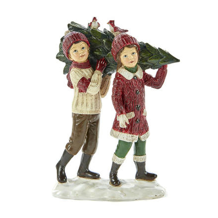 Декоративная фигура "Дети несут ёлку"