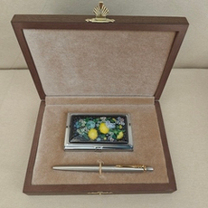 Набор подарочный "Одуванчики" с ручной росписью в футляре