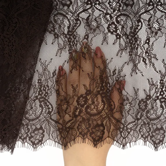 Кружево реснички шоколад (24*290 см)