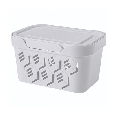 Ящик с крышкой универсальный "deluxe", 189х132х110 мм, 1,9л (светло-серый)