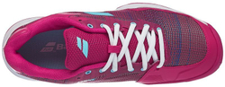 Женские Кроссовки теннисные Babolat Jet Mach и All Court Women - purple/blue поясtel