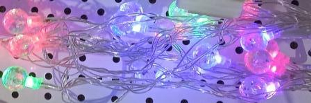 Гирлянда Шарики огранка 20LED 4м, color