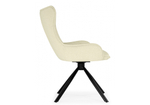 Стул на металлокаркасе Woodville Chicago cream, black, ножки черные