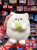 Мягкая игрушка Пушин Кот Кэт с авокадо 29 см