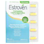 Estroven, Complete iHerb, средство для поддержки при менопаузе, с ашвагандой, 60 капсул