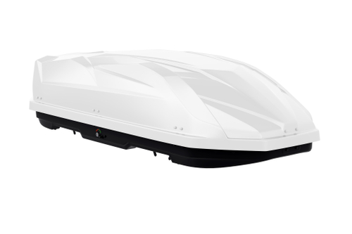 Автобокс на крышу автомобиля "Cybort Enzo Exclusive" 530 л, двухсторонний (белый матовый) / ТюнАвто