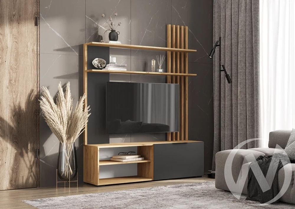 Гостиная МС Роджина (дуб крафт/графит)