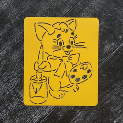 Трафарет №16 Кот художник