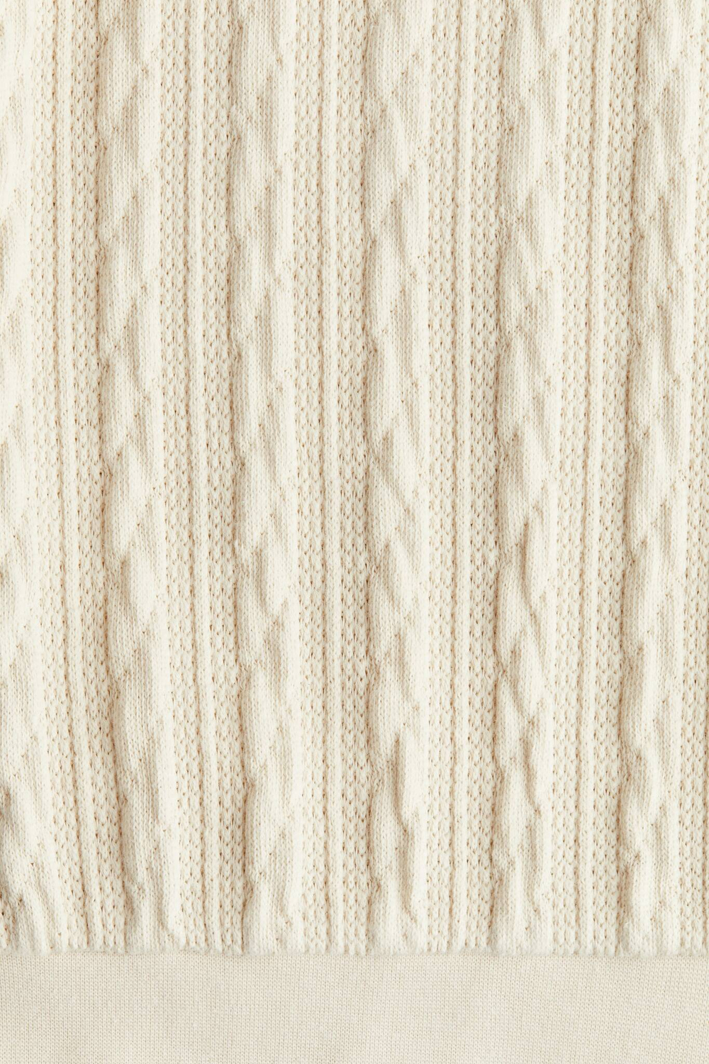 H&M Вязаная толстовка с капюшоном, кремовый