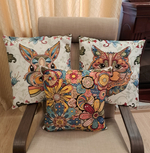 Декоративный гобеленовый чехол для интерьерной подушки Мозаика Цветы 47*47