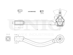 Наконечник рулевой левый UNIO SSP-10094
