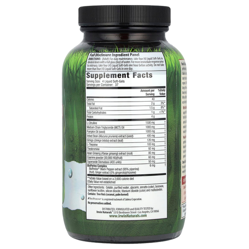 Irwin Naturals, Steel-Libido Red®, магнум кровоток, 150 капсул с жидкостью