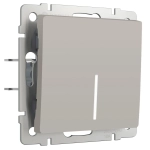 Выключатель одноклавишный проходной с подсветкой (дымчатый) W1212104