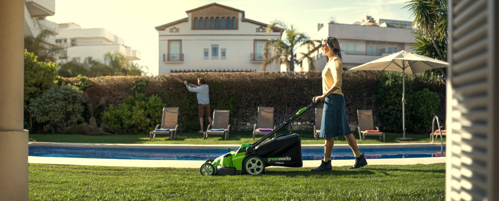 Газонокосилка аккумуляторная GREENWORKS TwinForce G40LM49DB 40В,49см,без АКБ и ЗУ (2500207)