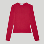 LS Ribbed T-Shirt Mandevilla Red
