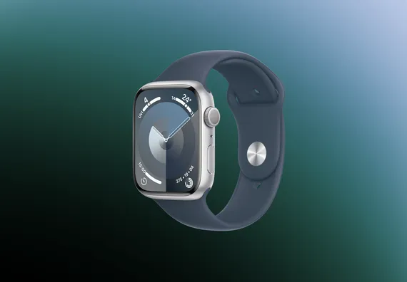 Часы Apple Watch Series 9 GPS 45mm Aluminum Case with Sport Band (Серебристый) M/L