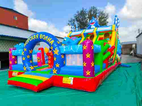 Коммерческий надувной батут «Морская волна 3», 10*6*6 м