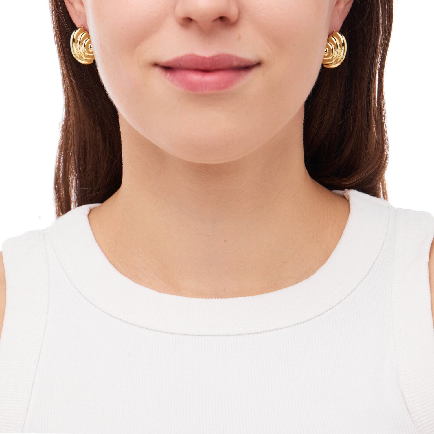 Серьги Puffy Croissant Earrings