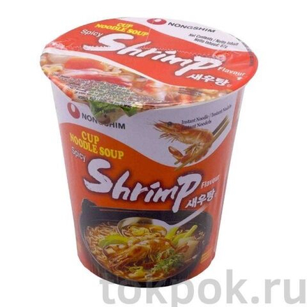 Лапша cо вкусом креветки Nongshim, 67 гр